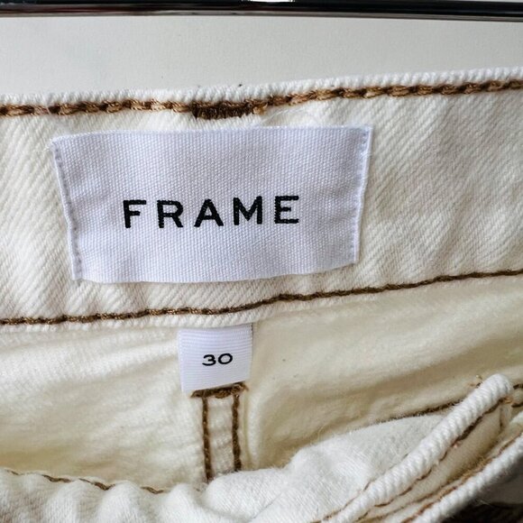 Frame Le Slouch utility jeans, ivory, Size 30 N45 - Picture 7 of 14